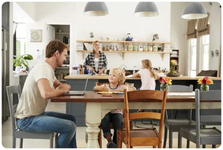 family in the kitchen