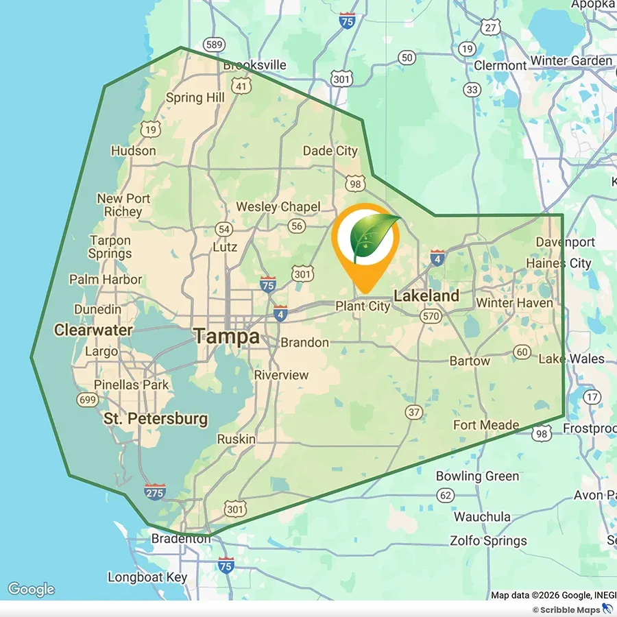 Service First Pest Service Area Map Tampa Florida